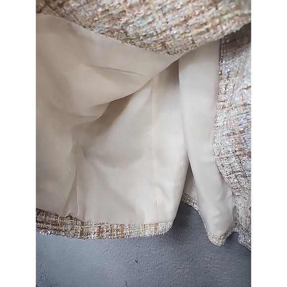 JASON WU Women's Medium Tweed Metallic NWT Double Breasted Long Sleeve Blazer - Picture 7 of 14